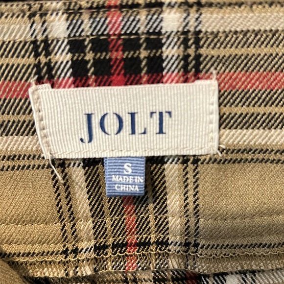 Ladies JOLT Plaid Pleated Mini Skirt Zipper Side Size Small - Picture 6 of 8